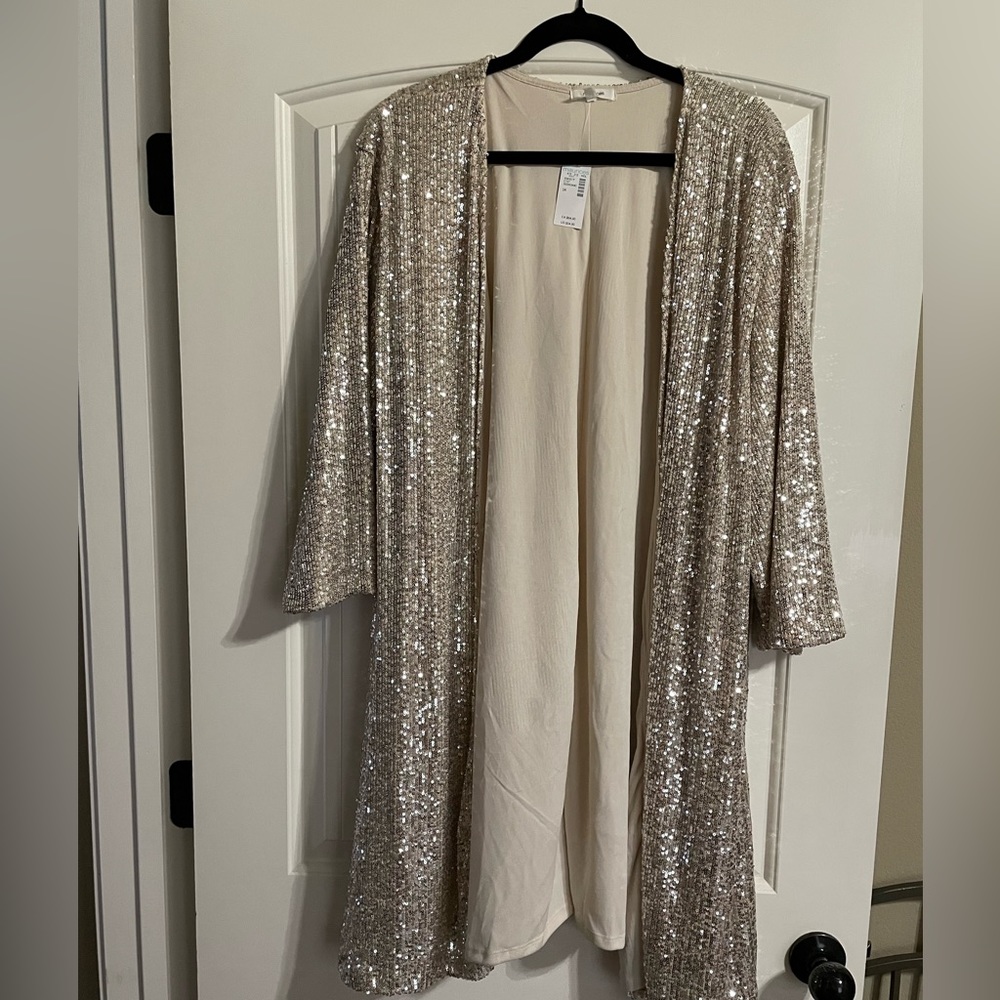 NWT-Sequin Kimono